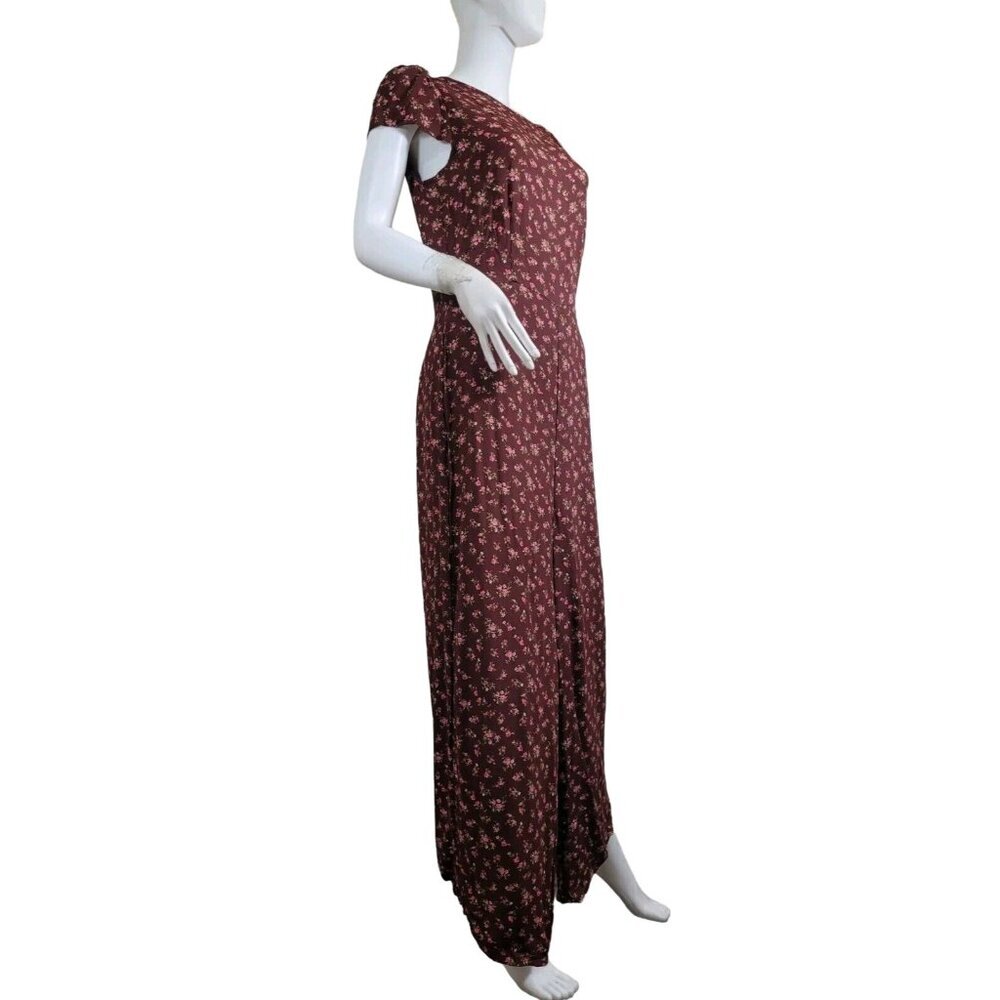 Gianni Bini Women's Size L Brown Floral Jumpsuit (35)